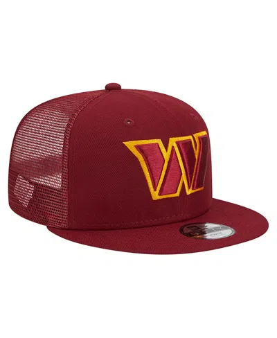New Era Big Boys And Girls Burgundy Washington Commanders Main Trucker 9fifty Snapback Hat In Red