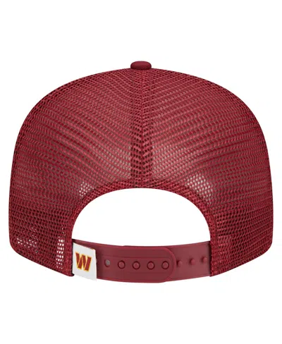 New Era Big Boys And Girls Burgundy Washington Commanders Main Trucker 9fifty Snapback Hat In Red