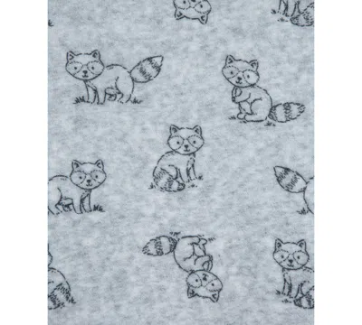 Little Me Baby Boys Raccoon-print Footed Coverall In Blue