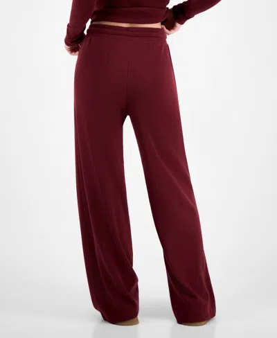 Madden Girl Juniors Hacci Ribbed Top Drawstring Pants In Multi