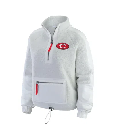 Wear By Erin Andrews Women's Gray St. Louis Cardinals Polar Fleece Quarter-zip Jacket In Multi