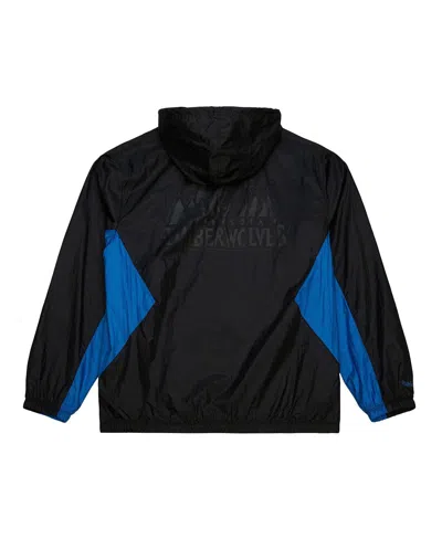 Mitchell & Ness Men's Black Minnesota Timberwolves Playmaker Full-zip Windbreaker Jacket In Black