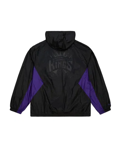 Mitchell & Ness Men's Black Sacramento Kings Playmaker Full-zip Windbreaker Jacket In Black
