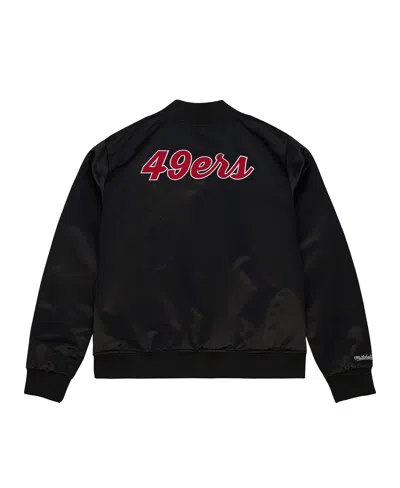 Mitchell & Ness Women's Black San Francisco 49ers Full-snap Satin Jacket In Black