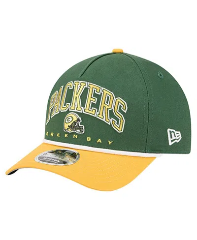 New Era Men's Green Green Bay Packers Arch Coolera 9forty A-frame Adjustable Hat In Green