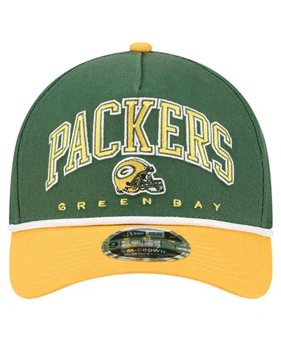 New Era Men's Green Green Bay Packers Arch Coolera 9forty A-frame Adjustable Hat In Green