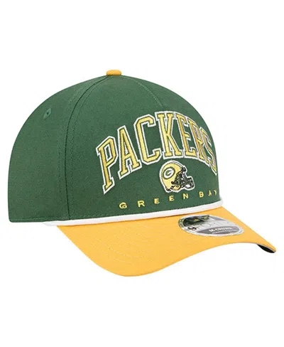New Era Men's Green Green Bay Packers Arch Coolera 9forty A-frame Adjustable Hat In Green