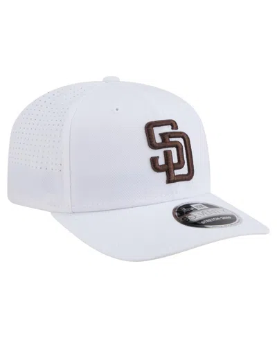 New Era Men's White San Diego Padres Coolera 9seventy Adjustable Hat In Purple