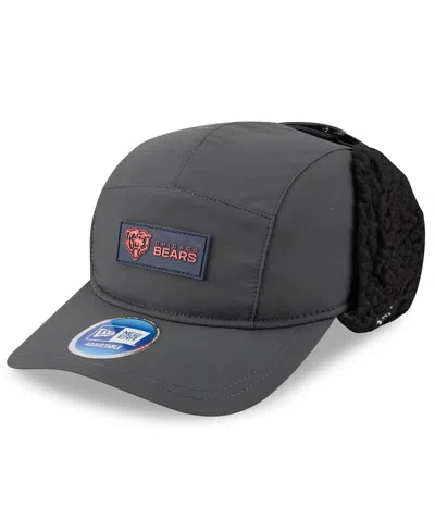 New Era Men's Charcoal Chicago Bears 2025 Sideline Cold Weather Runner Dog Ear Adjustable Hat In Gray