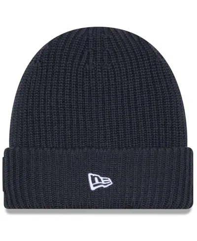 New Era Men's Charcoal Las Vegas Raiders 2025 Sideline Cold Weather Cuffed Knit Hat In Black