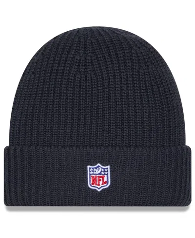 New Era Men's Charcoal Minnesota Vikings 2025 Sideline Cold Weather Cuffed Knit Hat In Black