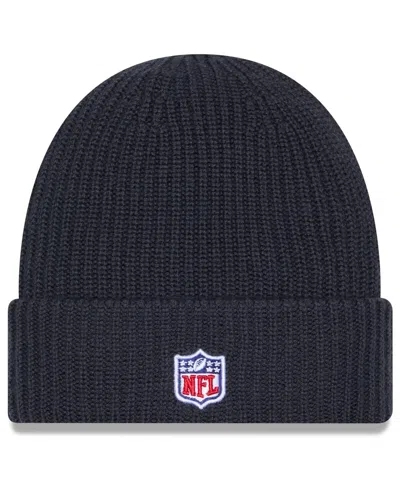 New Era Men's Charcoal Baltimore Ravens 2025 Sideline Cold Weather Cuffed Knit Hat In Black