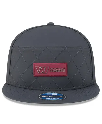 New Era Men's Charcoal Washington Commanders 2025 Sideline Cold Weather Split Panel 9fifty Snapback Hat In Gray