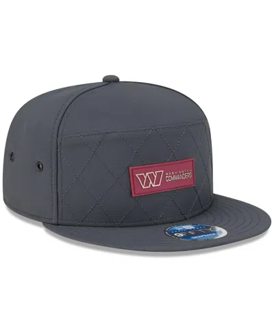 New Era Men's Charcoal Washington Commanders 2025 Sideline Cold Weather Split Panel 9fifty Snapback Hat In Gray