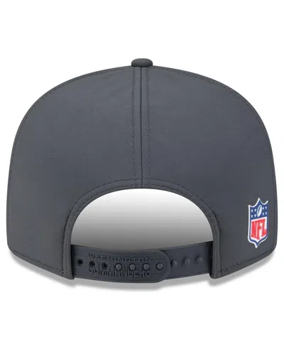 New Era Men's Charcoal Washington Commanders 2025 Sideline Cold Weather Split Panel 9fifty Snapback Hat In Gray