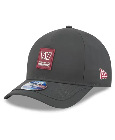 New Era Men's Charcoal Washington Commanders 2025 Sideline Cold Weather 9forty M-crown Adjustable Hat In Black
