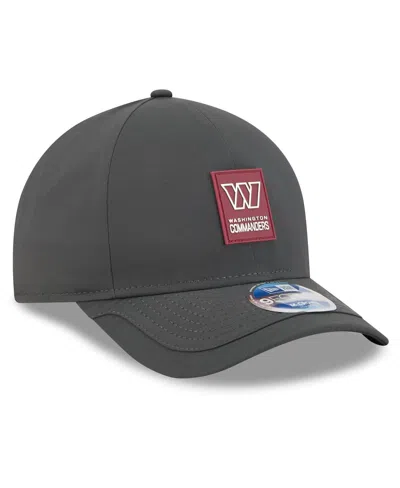 New Era Men's Charcoal Washington Commanders 2025 Sideline Cold Weather 9forty M-crown Adjustable Hat In Black