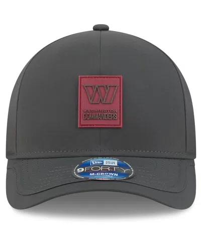 New Era Men's Charcoal Washington Commanders 2025 Sideline Cold Weather 9forty M-crown Adjustable Hat In Black