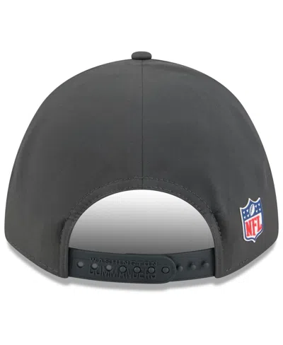 New Era Men's Charcoal Washington Commanders 2025 Sideline Cold Weather 9forty M-crown Adjustable Hat In Black