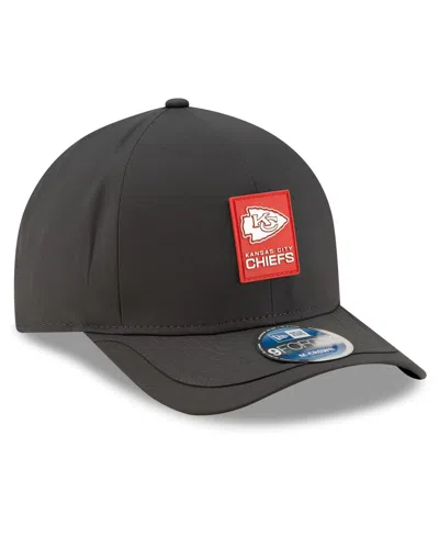 New Era Men's Charcoal Kansas City Chiefs 2025 Sideline Cold Weather 9forty M-crown Adjustable Hat In Black