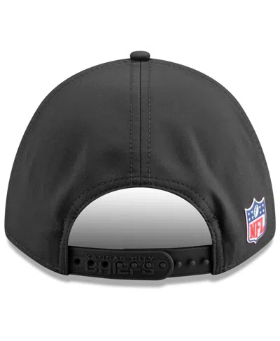 New Era Men's Charcoal Kansas City Chiefs 2025 Sideline Cold Weather 9forty M-crown Adjustable Hat In Black
