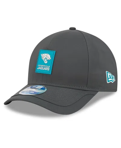New Era Men's Charcoal Jacksonville Jaguars 2025 Sideline Cold Weather 9forty M-crown Adjustable Hat In Black