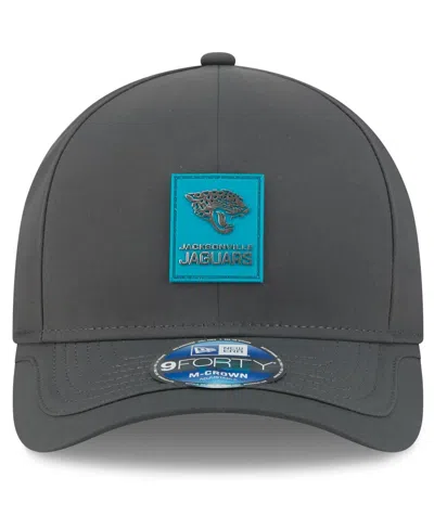 New Era Men's Charcoal Jacksonville Jaguars 2025 Sideline Cold Weather 9forty M-crown Adjustable Hat In Black