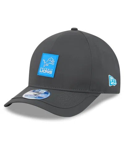 New Era Men's Charcoal Detroit Lions 2025 Sideline Cold Weather 9forty M-crown Adjustable Hat In Gray