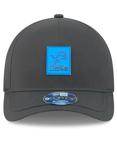 New Era Men's Charcoal Detroit Lions 2025 Sideline Cold Weather 9forty M-crown Adjustable Hat In Gray