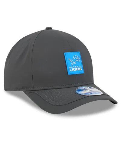 New Era Men's Charcoal Detroit Lions 2025 Sideline Cold Weather 9forty M-crown Adjustable Hat In Gray