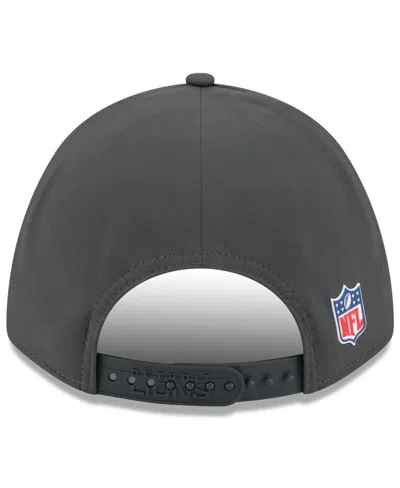 New Era Men's Charcoal Detroit Lions 2025 Sideline Cold Weather 9forty M-crown Adjustable Hat In Gray