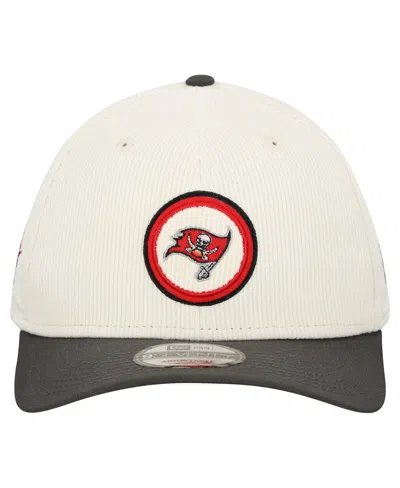 New Era Men's Stone Tampa Bay Buccaneers Loyal Corduroy 9seventy Adjustable Hat In White