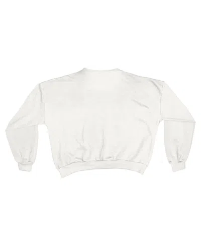 Pressbox White Washington Huskies Oversized Janice Retro Waist-length Sweatshirt In White