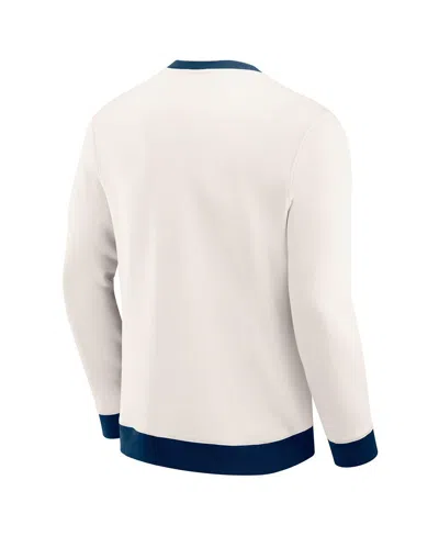 Fanatics Darius Rucker Collection By  Men's Cream Chicago Bears Color Block Crewneck Sweatshirt In White