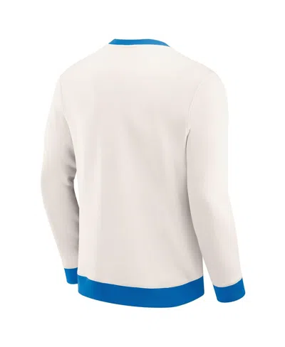 Fanatics Darius Rucker Collection By  Men's Cream Detroit Lions Color Block Crewneck Sweatshirt In White