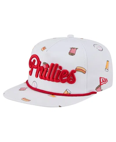 New Era Men's White Philadelphia Phillies Team Cheer Rope 19twenty Adjustable Hat In White