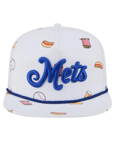 New Era Men's White New York Mets Team Cheer Rope 19twenty Adjustable Hat In White