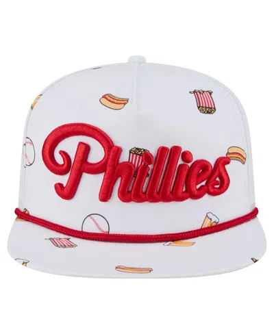 New Era Men's White Philadelphia Phillies Team Cheer Rope 19twenty Adjustable Hat In White