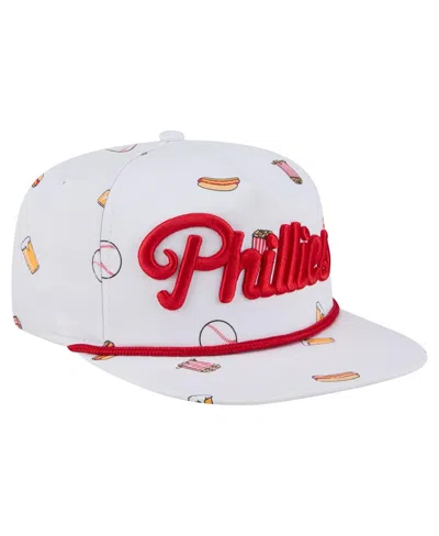 New Era Men's White Philadelphia Phillies Team Cheer Rope 19twenty Adjustable Hat In White