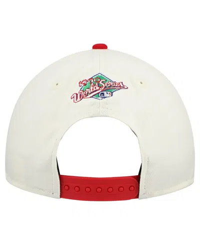 New Era Men's Cream/red Cincinnati Reds World Series 9forty M-crown Adjustable Hat In White