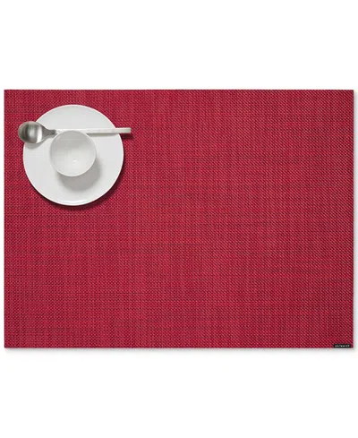 Chilewich Mini Basketweave Rectangular Placemat In Red