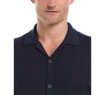 Cubavera Medallian Dobby Mens Short Sleeve Regular Fit Button-down Shirt In Blue