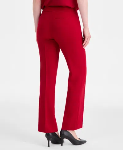 Kasper Plus Size Straight-leg Pants In Red