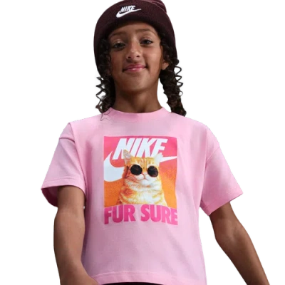 Nike Girls   Cute Animal Photo T-shirt In Pink