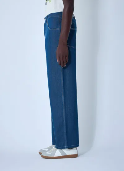 Story Mfg. Denim Trousers With Belt Loops In Blue