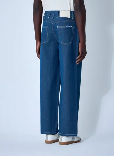 Story Mfg. Denim Trousers With Belt Loops In Blue