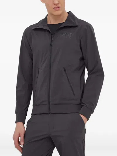 Helly Hansen Zip-up Logo Jacket In Gray