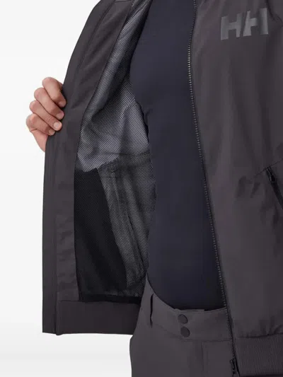 Helly Hansen Zip-up Logo Jacket In Gray