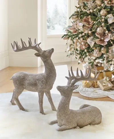 Balsam Hill Parisian Palace Deer, Set Of 2 In Brown