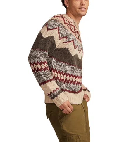 Lucky Brand Men's Fair Isle Crewneck Long-sleeve Sweater In Multi